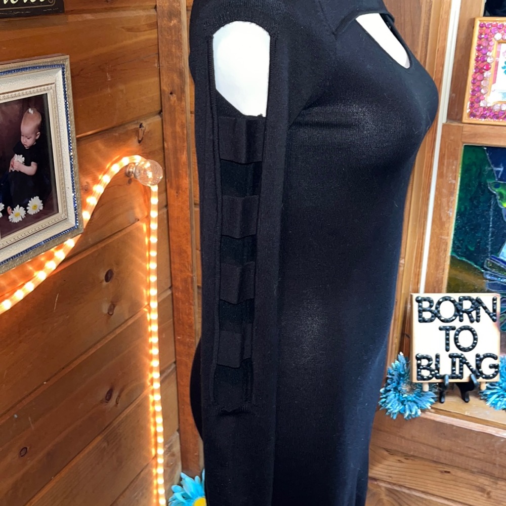 🆕Derek Heart SEXY black dress cold shoulder/arms - Picture 5 of 15